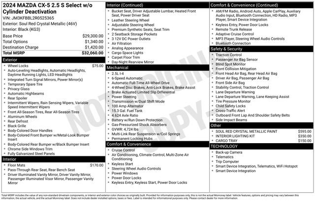 Used 2024 MAZDA CX-5 AWD 2.5 S w/ Select Package image 24