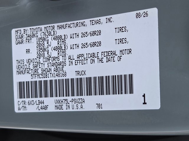 New 2026 Toyota Tundra 1794 Edition w/ TRD Off-Road Package AWD/4WD image 17