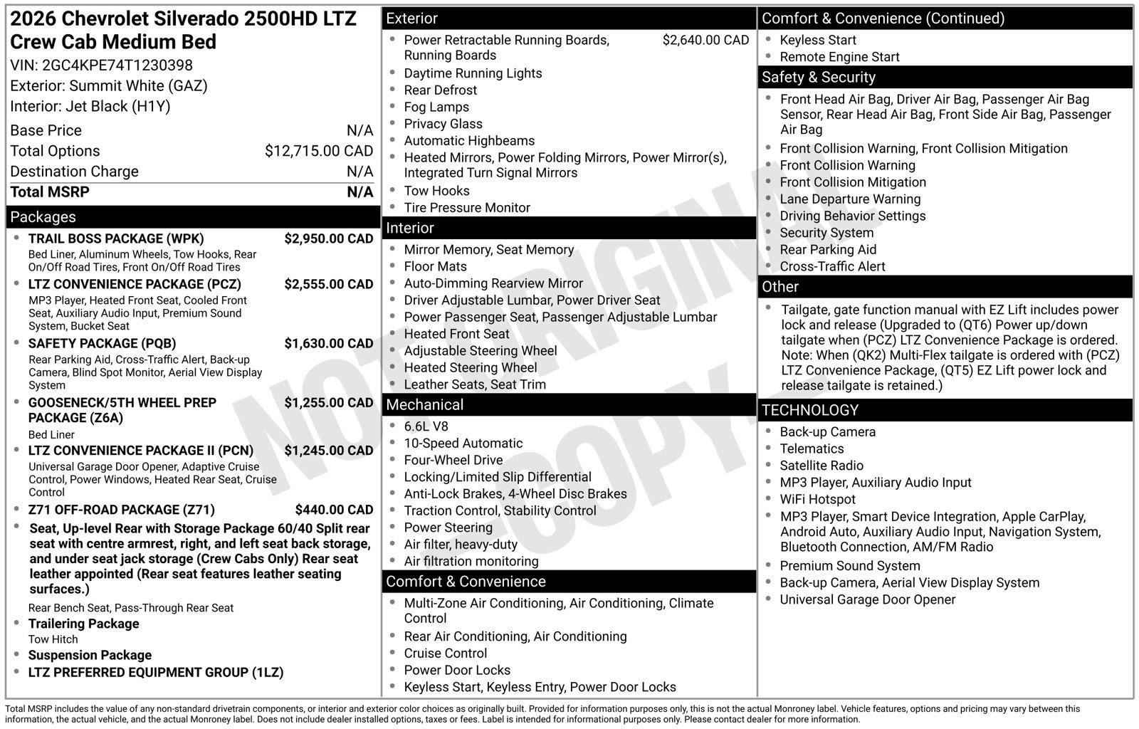 Used 2026 Chevrolet Silverado 2500 LTZ w/ Trail Boss Package AWD/4WD image 32