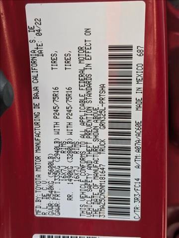 Used 2022 Toyota Tacoma SR5 w/ Technology Package RWD image 22