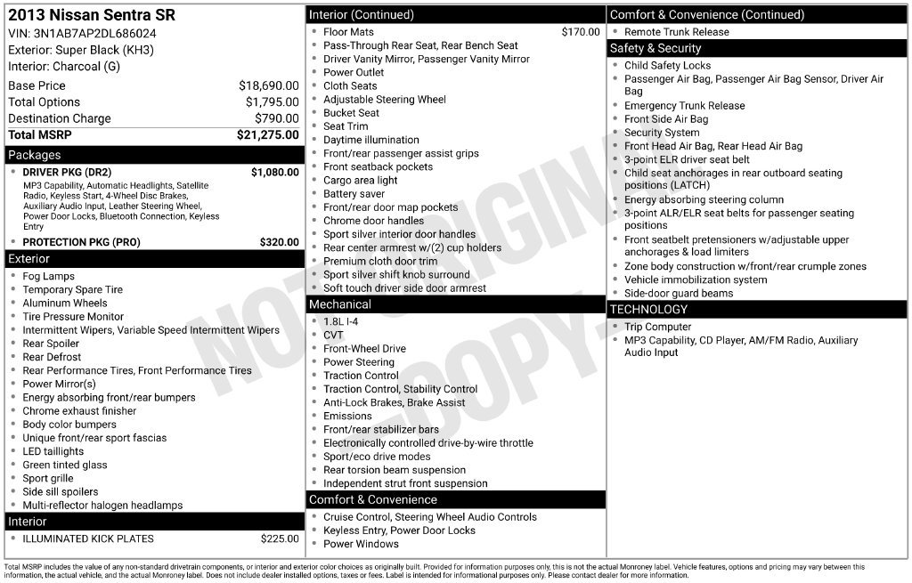 Used 2013 Nissan Sentra SR w/ Driver Pkg FWD image 4