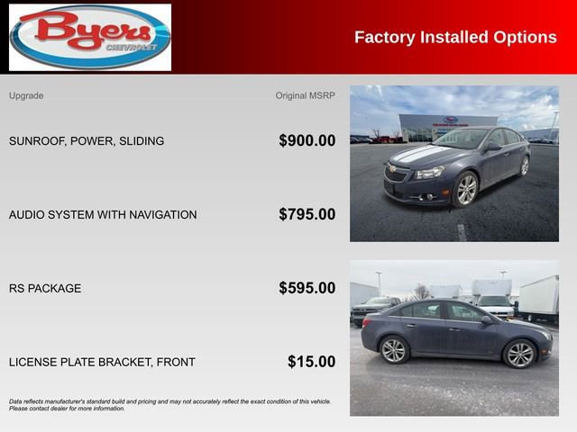 Used 2013 Chevrolet Cruze LTZ w/ RS Package image 10