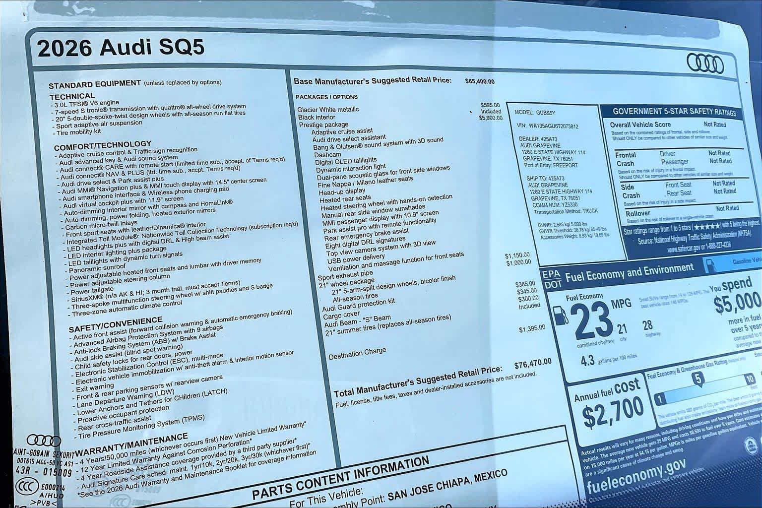 New 2026 Audi SQ5 Prestige AWD/4WD image 18