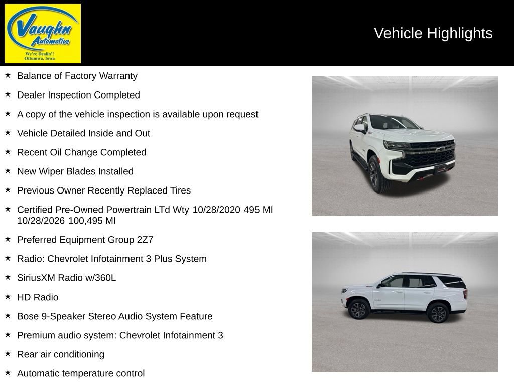 Certified 2021 Chevrolet Tahoe Z71 image 2