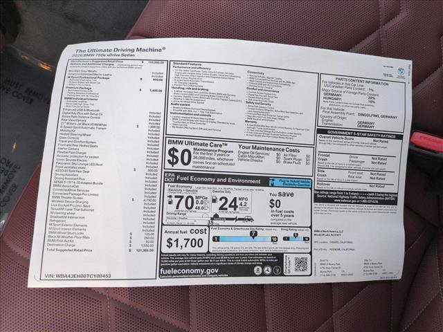 New 2026 BMW 750e xDrive w/ Premium Package AWD/4WD image 18