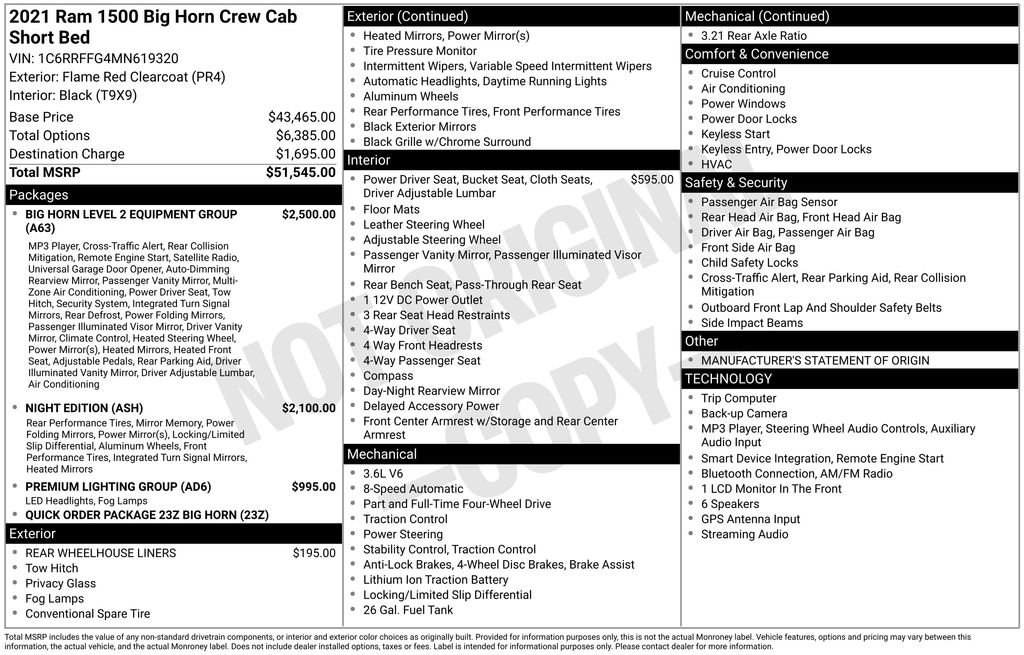 Used 2021 RAM 1500 Big Horn AWD/4WD image 41