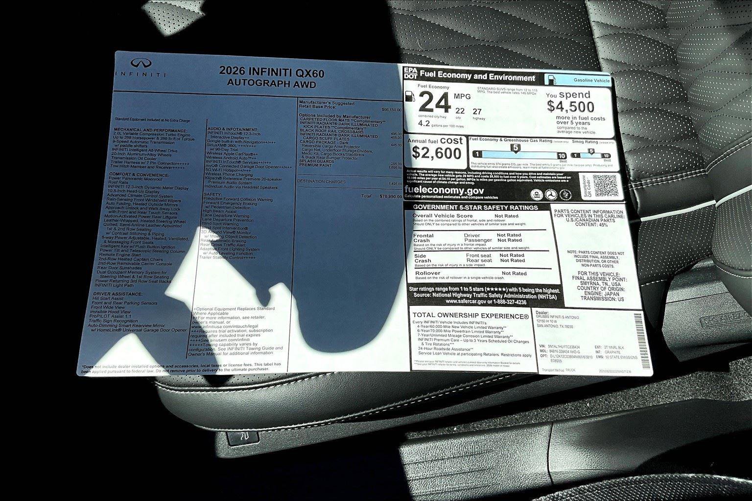 New 2026 INFINITI QX60 Autograph image 20