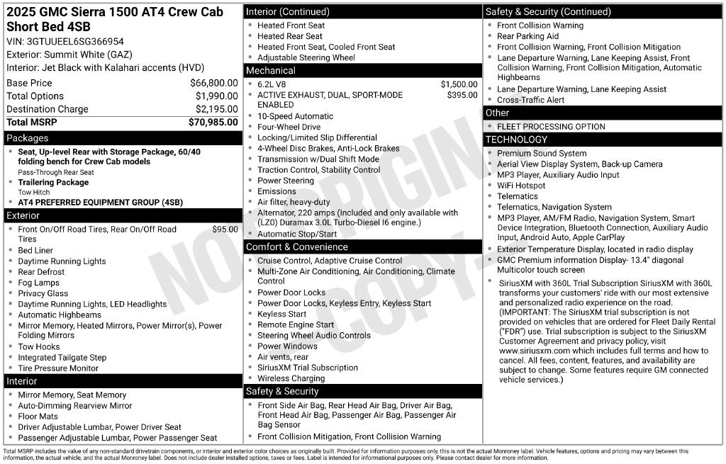 Certified 2025 GMC Sierra 1500 AT4 AWD/4WD image 56