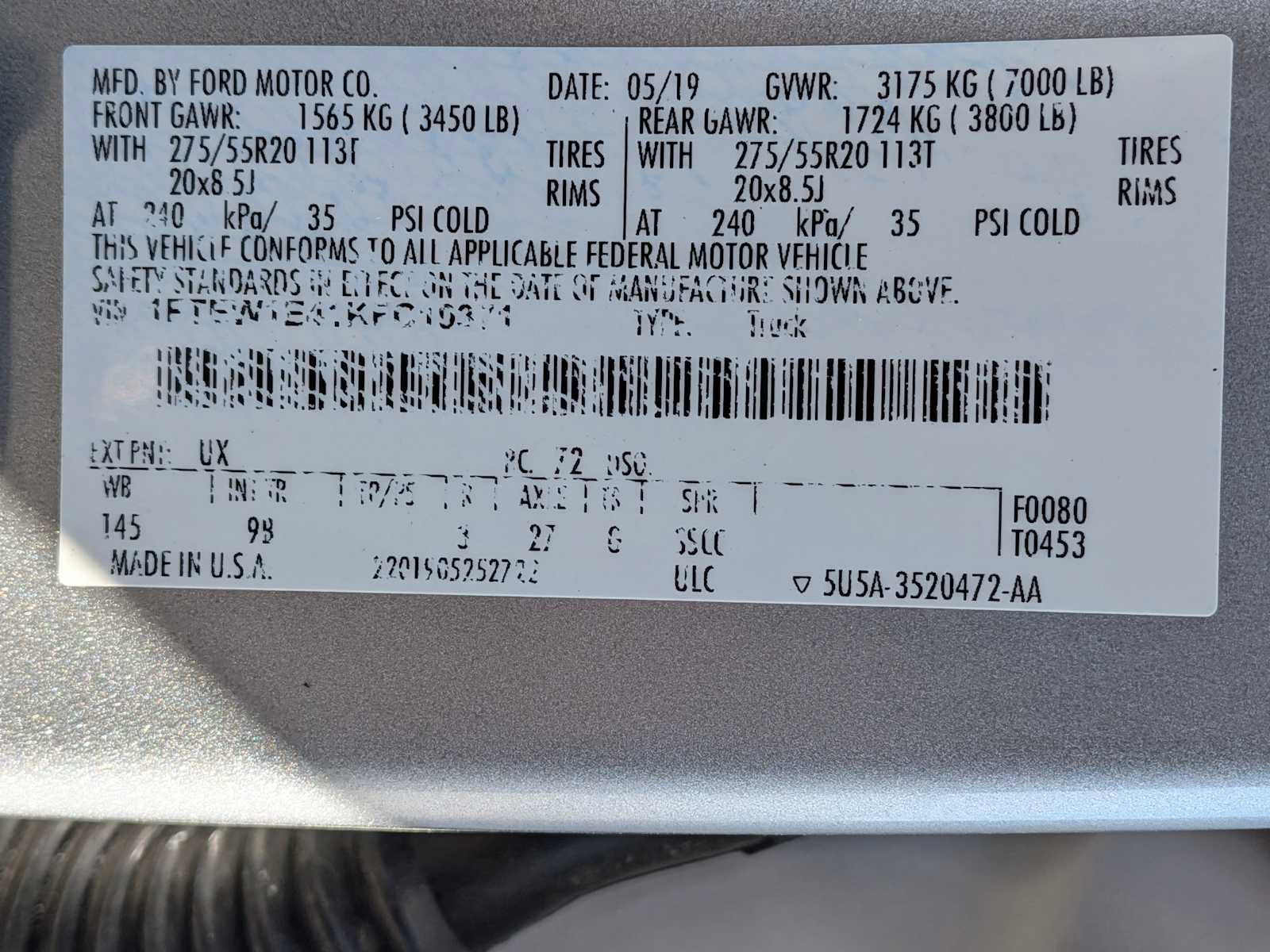 Certified 2019 Ford F150 Platinum image 36