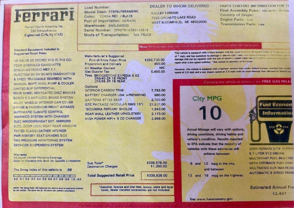 Used 2005 Ferrari 575M Maranello Superamerica image 7
