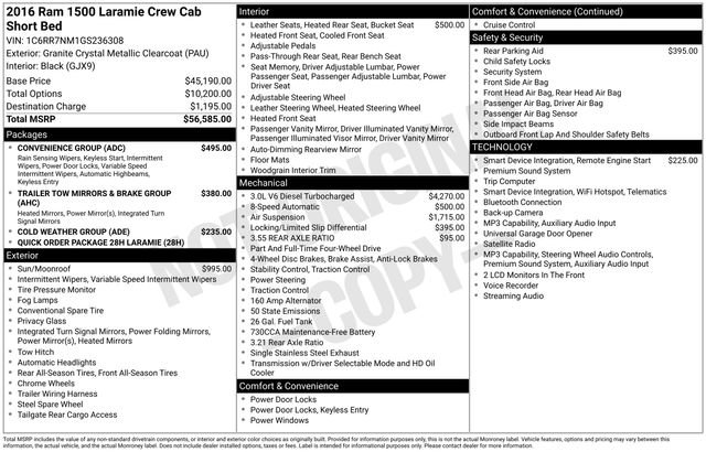 Used 2016 RAM 1500 Laramie w/ Convenience Group image 35