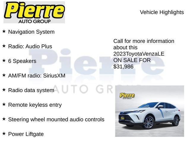 Used 2023 Toyota Venza LE AWD/4WD image 7