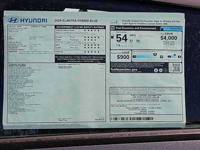 New 2026 Hyundai Elantra Blue image 18