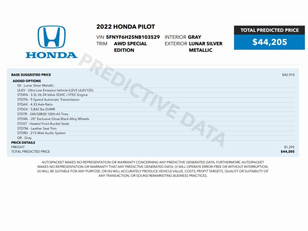 Used 2022 Honda Pilot Special Edition image 2