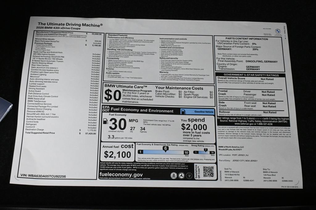 Used 2026 BMW 430i xDrive Coupe w/ Premium Package image 39