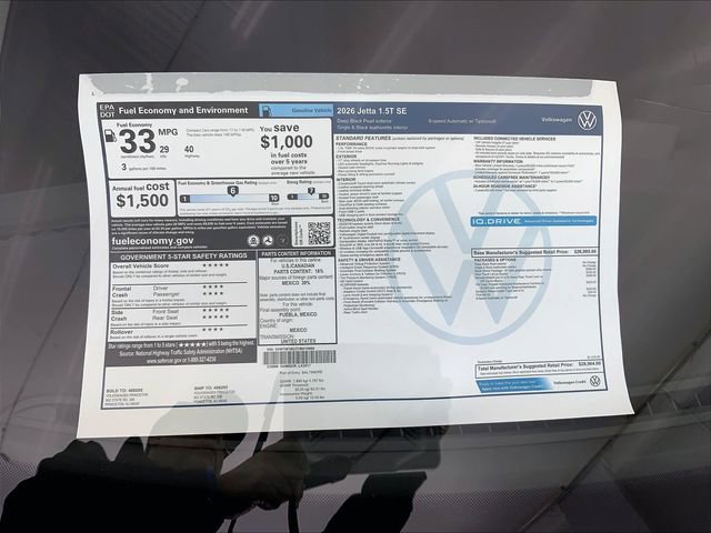 New 2026 Volkswagen Jetta SE image 15