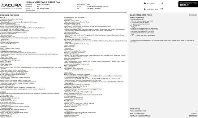 Used 2019 Acura MDX A-Spec image 72