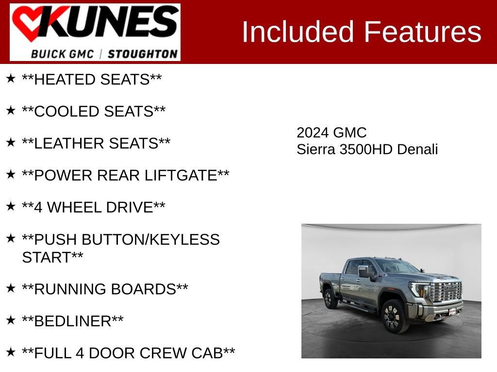 Used 2024 GMC Sierra 3500 Denali w/ Denali Reserve Package AWD/4WD image 3