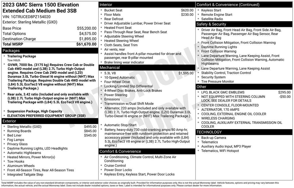 Used 2023 GMC Sierra 1500 Elevation image 28