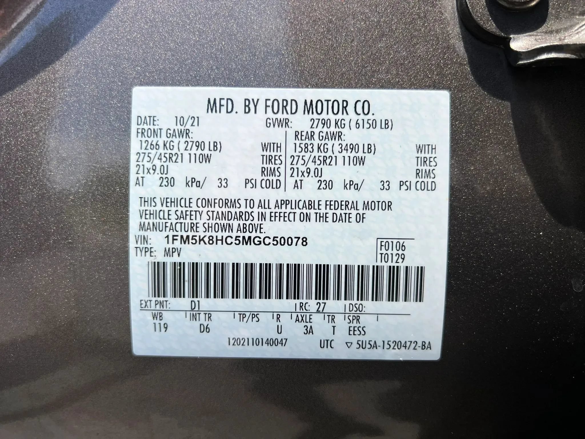 Used 2021 Ford Explorer Platinum w/ Equipment Group 601A AWD/4WD image 55