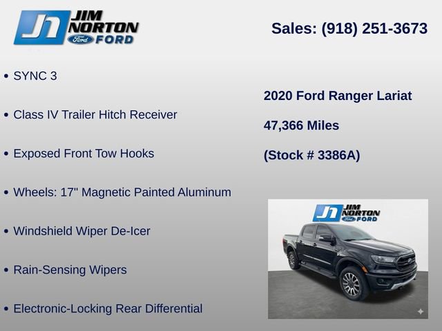 Used 2020 Ford Ranger Lariat w/ Equipment Group 501A Mid image 18