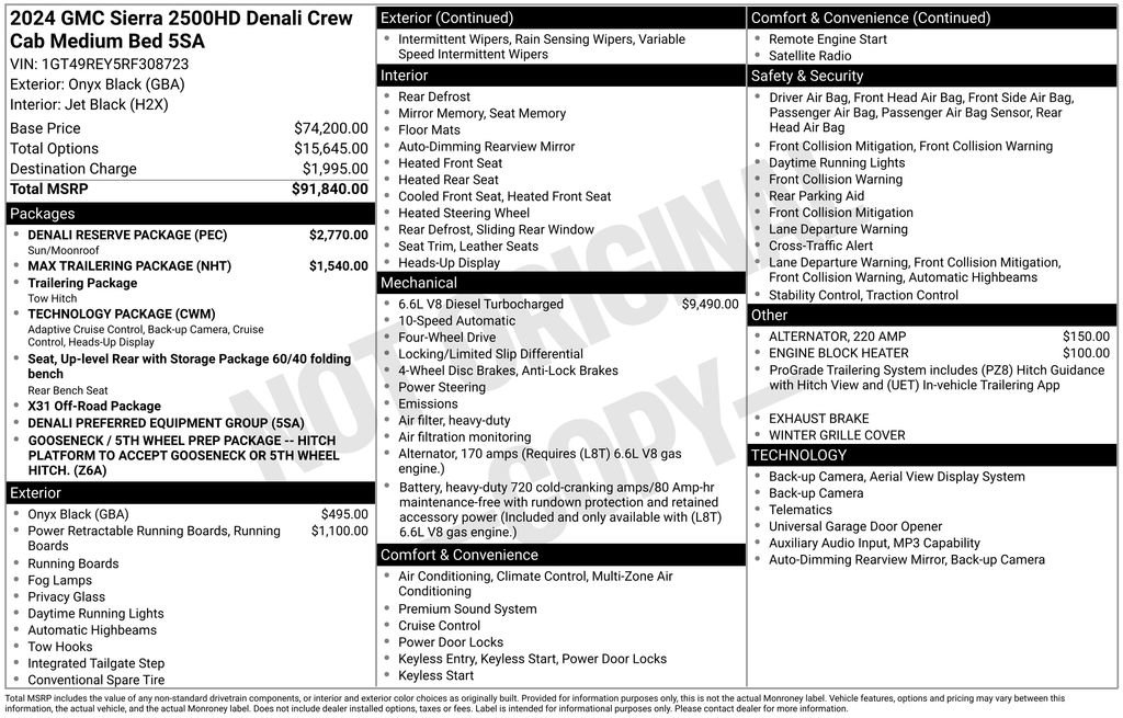 Used 2024 GMC Sierra 2500 Denali w/ Denali Reserve Package AWD/4WD image 48