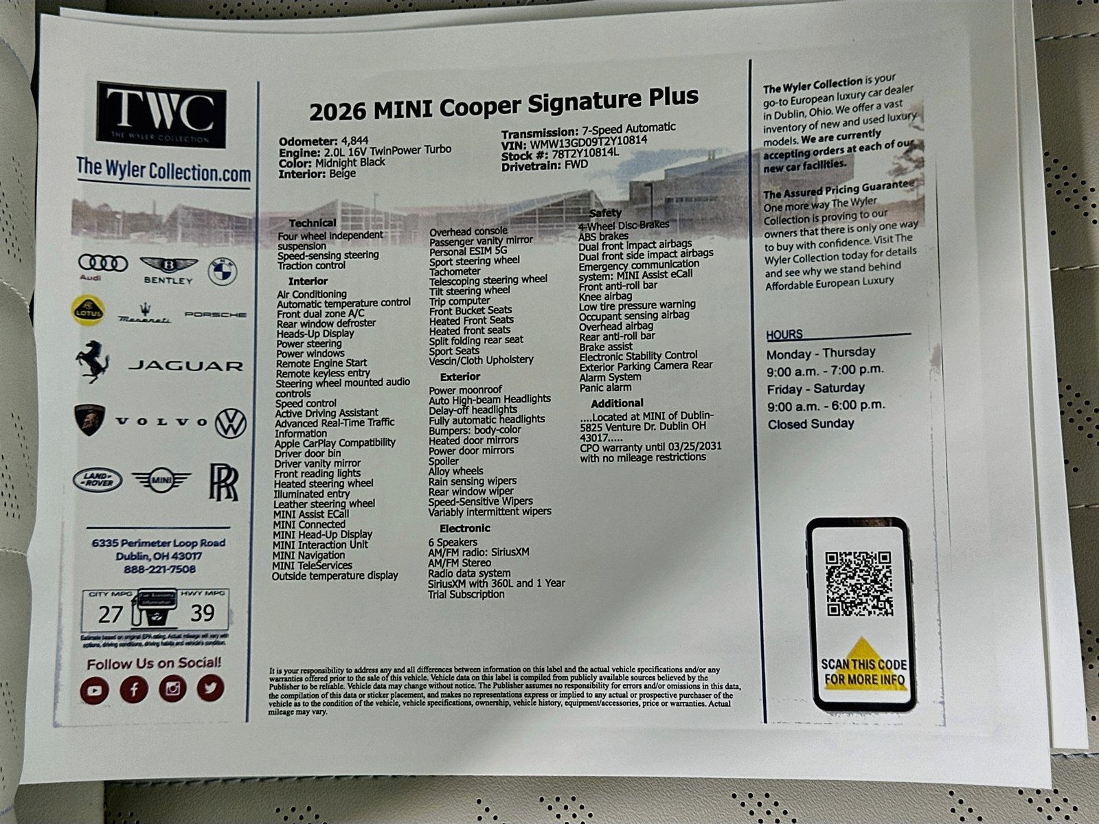 Certified 2026 MINI Cooper 2-Door Hardtop FWD image 42
