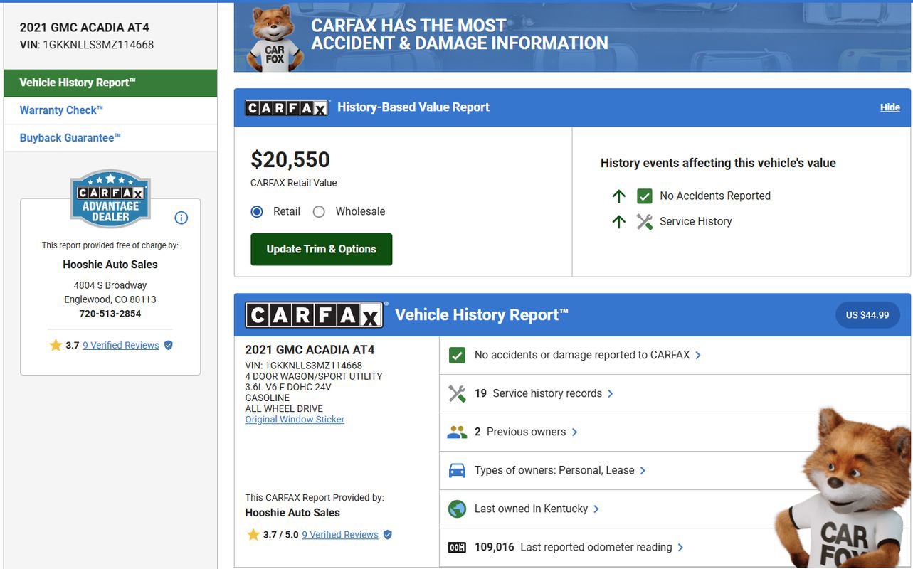 Used 2021 GMC Acadia AT4 w/ LPO, Floor Liner Package image 2