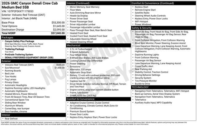 Used 2026 GMC Canyon Denali AWD/4WD image 3