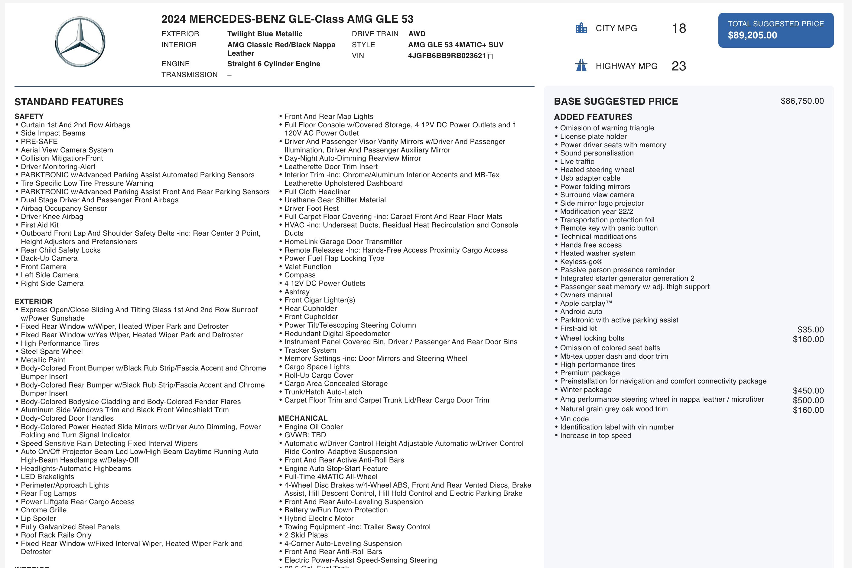 Used 2024 Mercedes-Benz GLE 53 AMG 4MATIC w/ Winter Package image 5