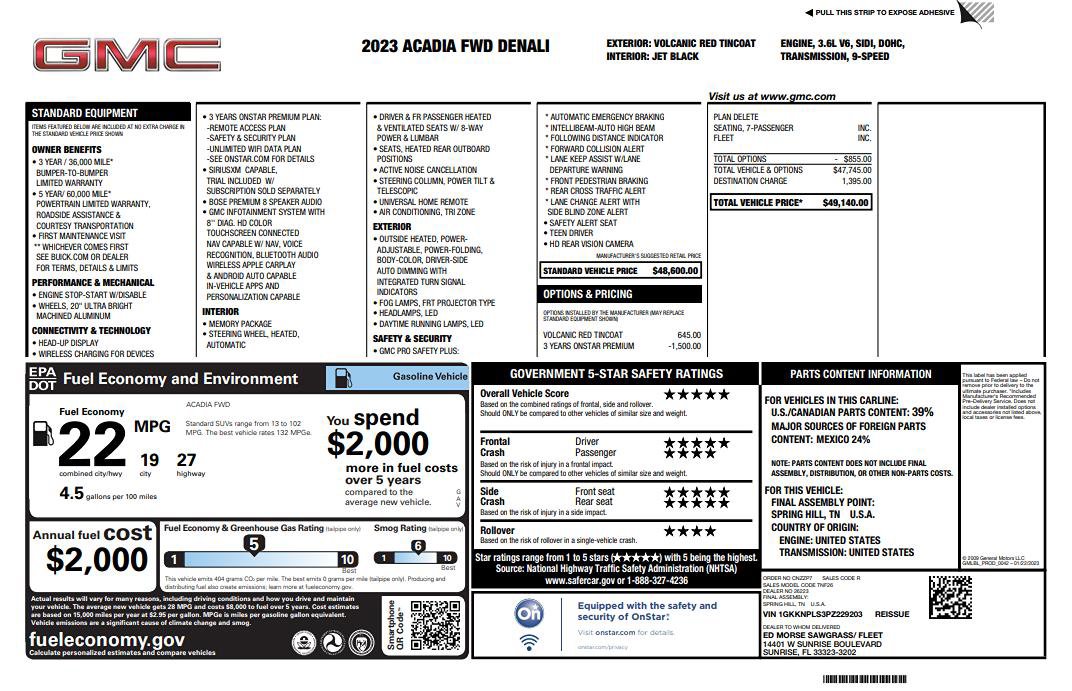 Used 2023 GMC Acadia Denali FWD image 10