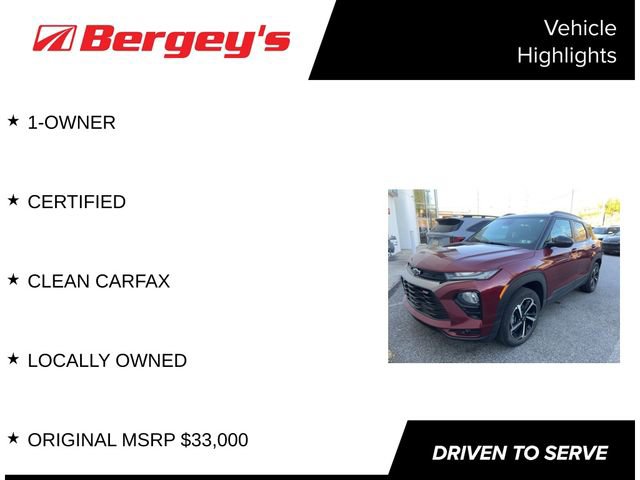 Certified 2023 Chevrolet TrailBlazer RS w/ Sun and Liftgate Package AWD/4WD image 4