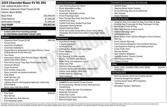 Used 2025 Chevrolet Blazer EV RS AWD/4WD image 19