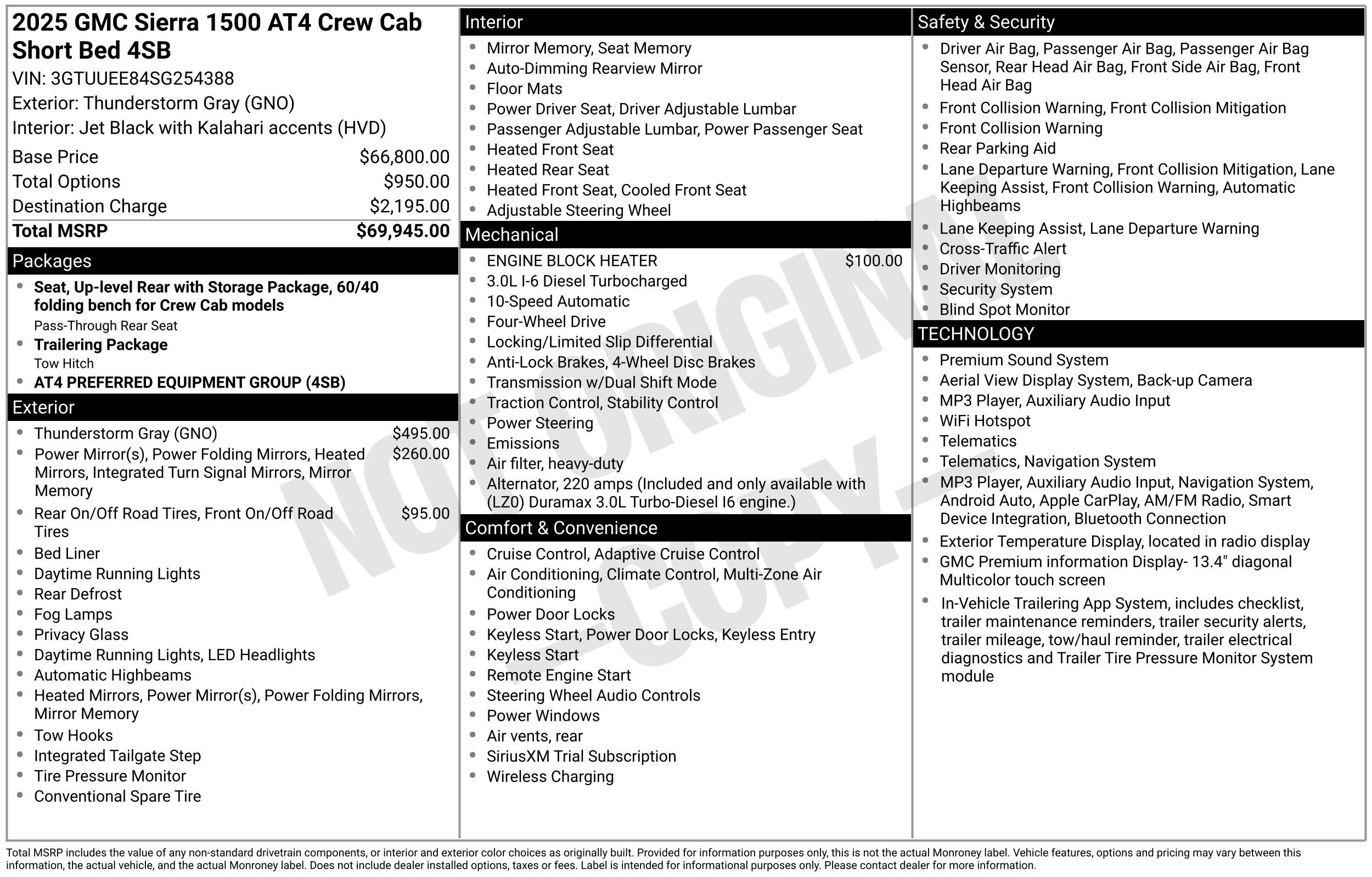 Used 2025 GMC Sierra 1500 AT4 AWD/4WD image 2