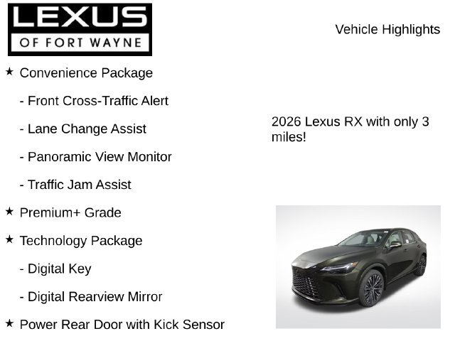 New 2026 Lexus RX 350 Premium Plus w/ Convenience Package AWD/4WD image 7