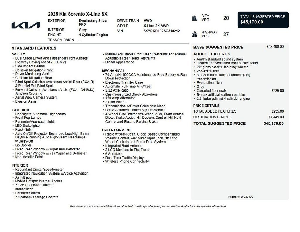 Used 2025 Kia Sorento SX image 41