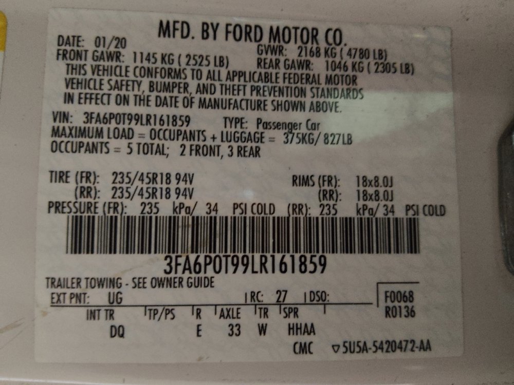 Used 2020 Ford Fusion SE AWD/4WD image 33