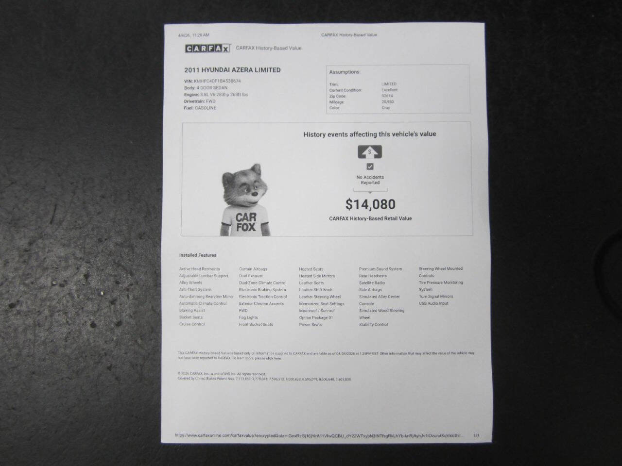 Used 2011 Hyundai Azera Limited image 31