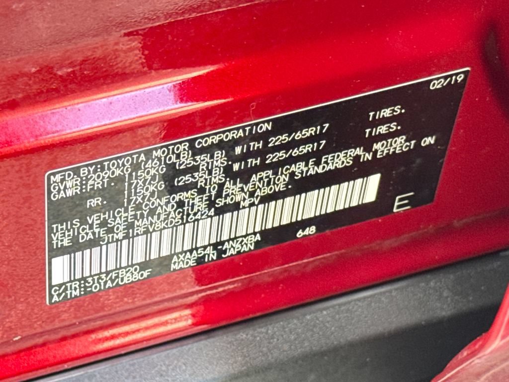 Used 2019 Toyota RAV4 LE w/ All Weather Liner Package AWD/4WD image 44