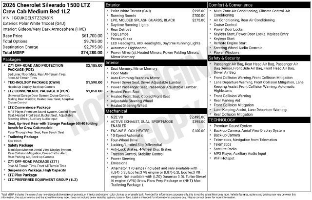 Used 2026 Chevrolet Silverado 1500 LTZ AWD/4WD image 29