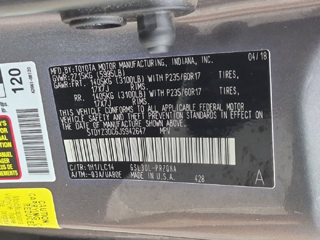 Certified 2018 Toyota Sienna XLE w/ XLE Navigation Package FWD image 36