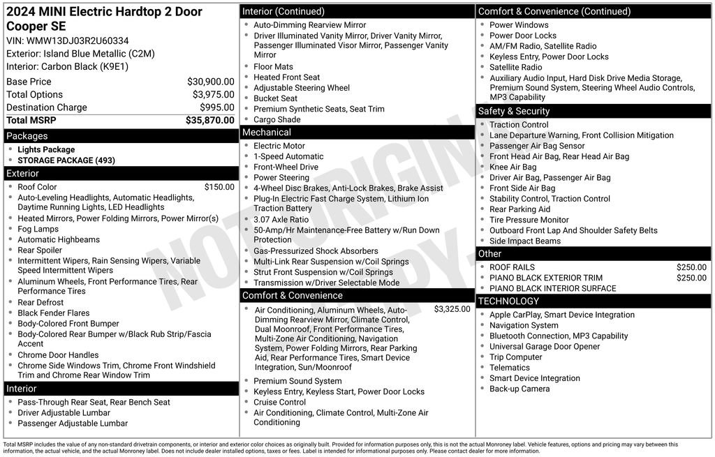 Certified 2024 MINI Cooper SE image 12