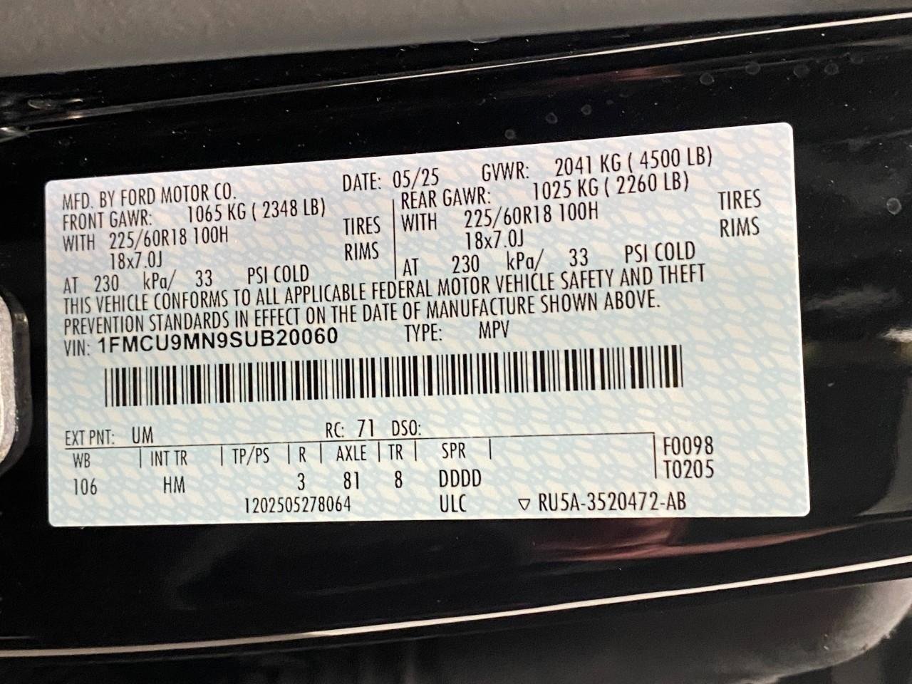 Used 2025 Ford Escape ST-Line AWD/4WD image 31