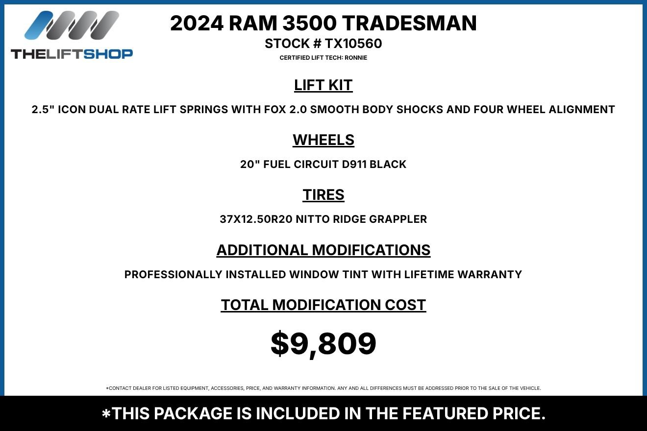 Used 2024 RAM 3500 Tradesman w/ Chrome Appearance Group AWD/4WD image 2