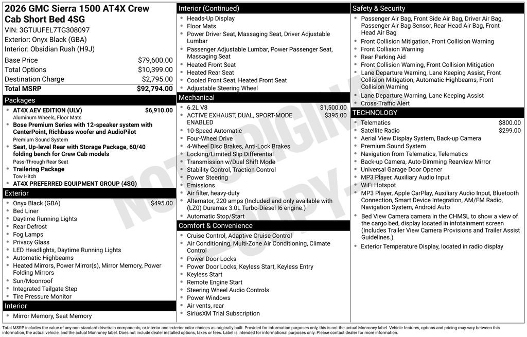 Used 2026 GMC Sierra 1500 AT4X w/ AT4X AEV Edition AWD/4WD image 29