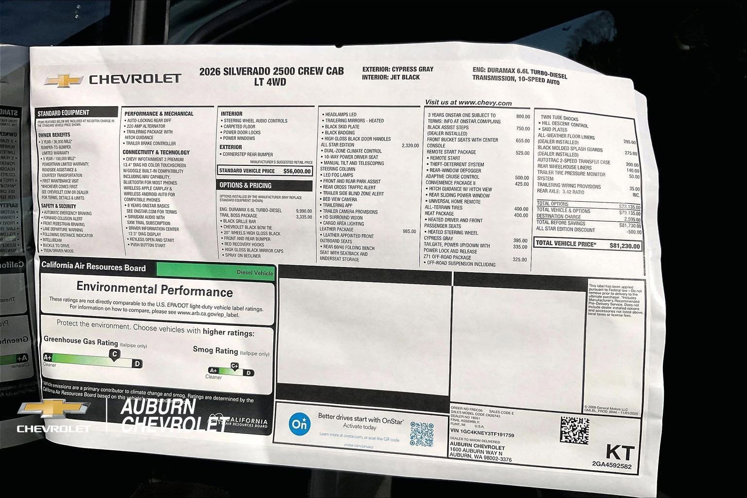 New 2026 Chevrolet Silverado 2500 LT w/ Trail Boss Package AWD/4WD image 14