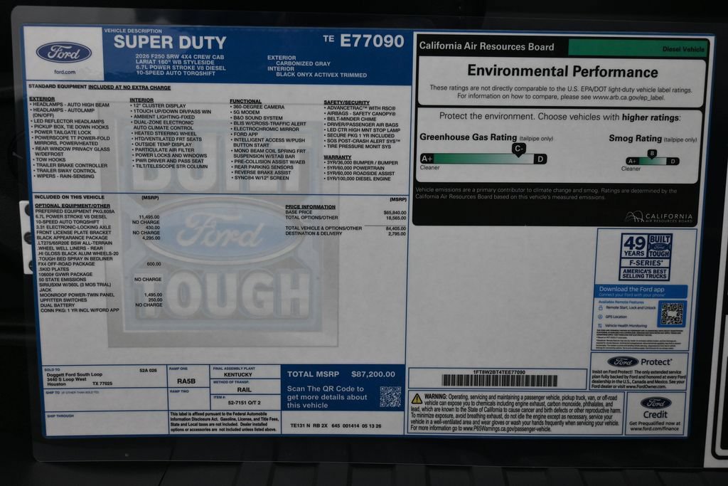 New 2026 Ford F250 Lariat w/ Black Appearance Package AWD/4WD image 24