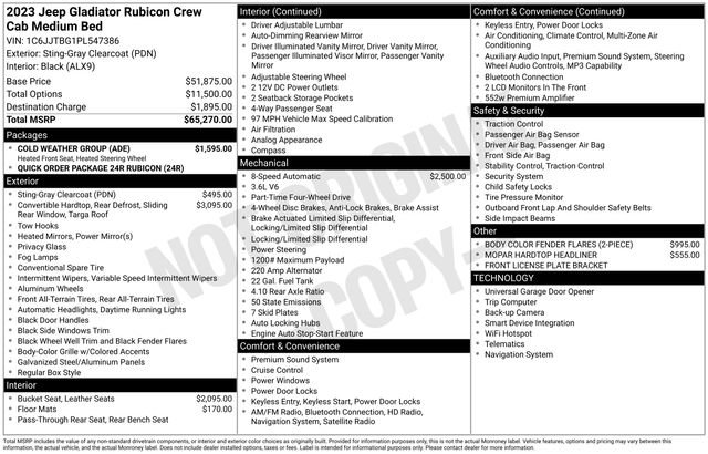 Used 2023 Jeep Gladiator Rubicon w/ Cold Weather Group image 21