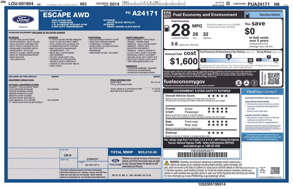 Used 2023 Ford Escape Active AWD/4WD image 26