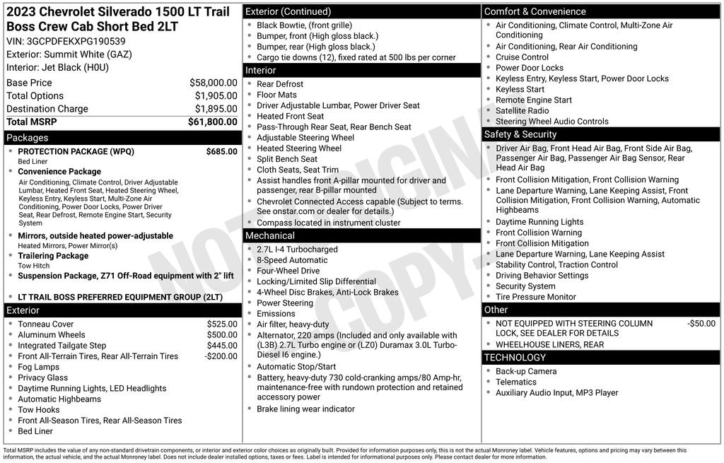 Certified 2023 Chevrolet Silverado 1500 LT Trail Boss w/ Protection Package AWD/4WD image 25